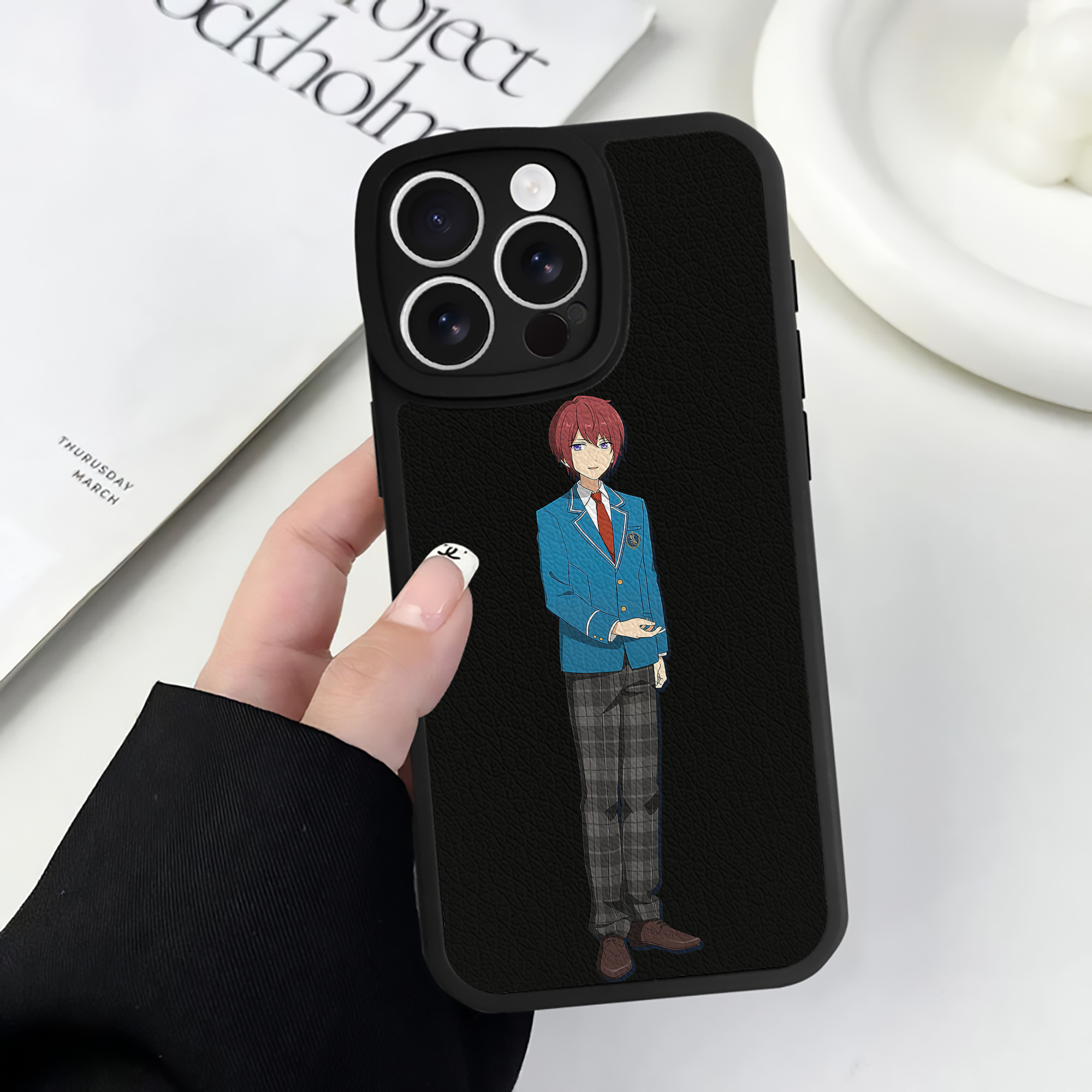 （画像用） あんさんぶるスターズ! Ensemble Stars 【iPhone 16シリーズ対応】シリコンスマホケース（レザー調） 材質：シリコン